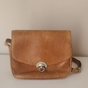 Bally Tan Leather Crossbody Bag